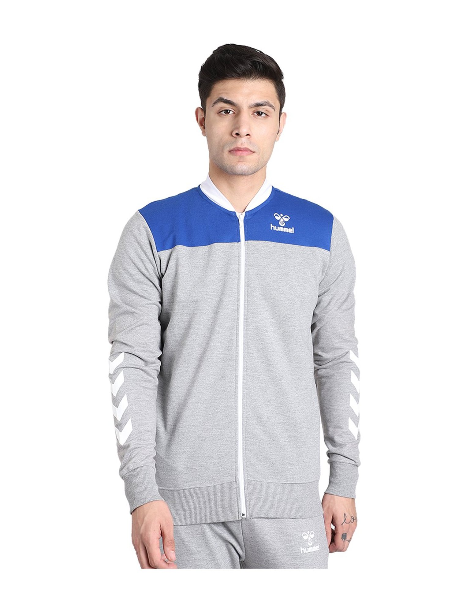 Hummel Grey Regular Fit Bomber Jacket