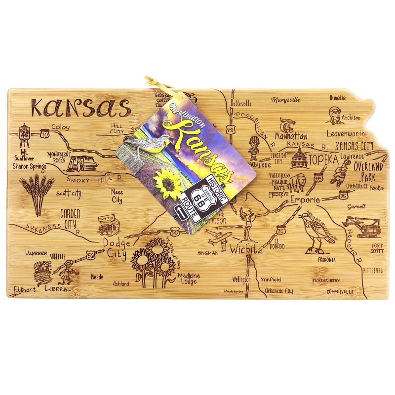 Totally Bamboo Destination Kansas Serving and Cutting Board