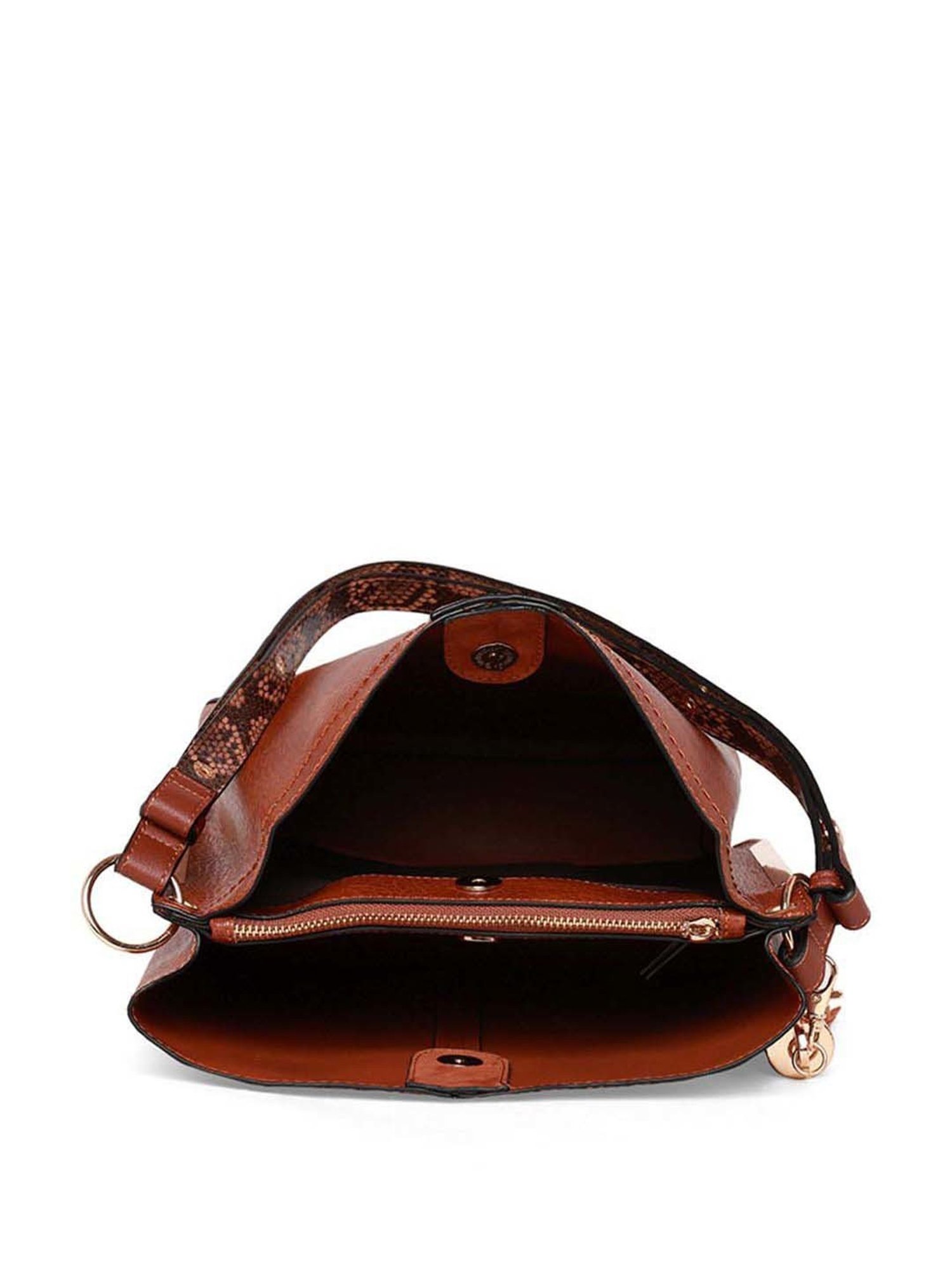 ZOUK Kashmir Blooms Classic Multicolor Printed Medium Handbag