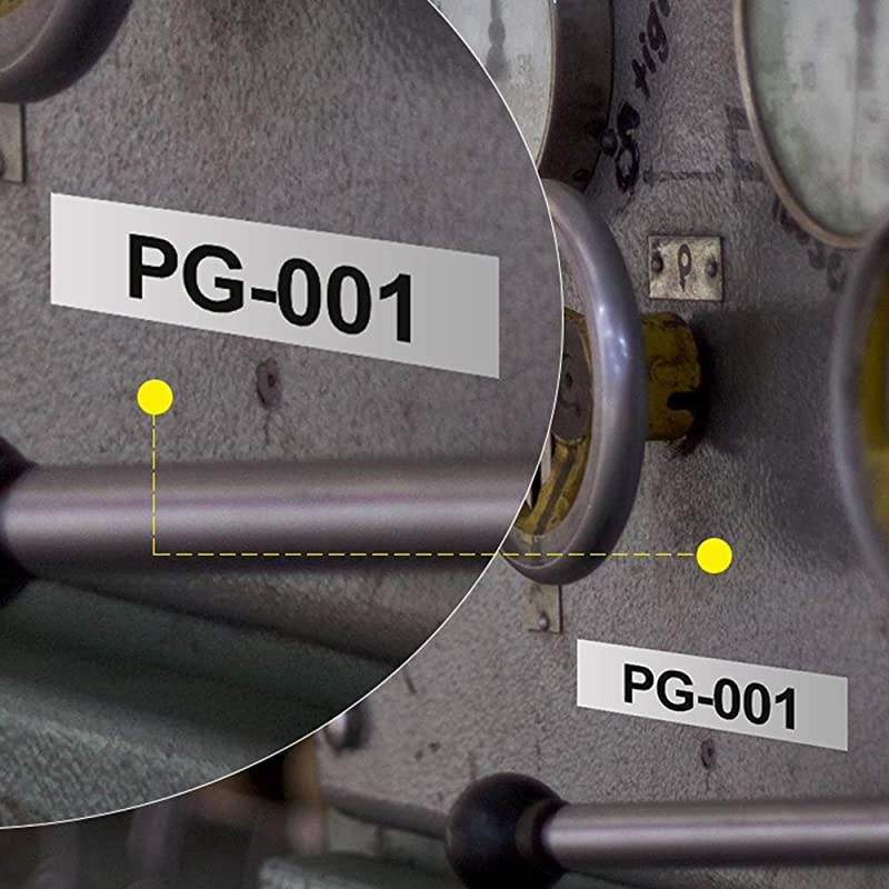 Compatible Label Tape Replacement for DYMO 18445 Rhino Industrial 3/4" Permanent Vinyl Label Tape Work with DYMO Rhino 4200 5000 5200 6000 Label Maker, Black on White, 19mm x 5.5m, 5-Pack