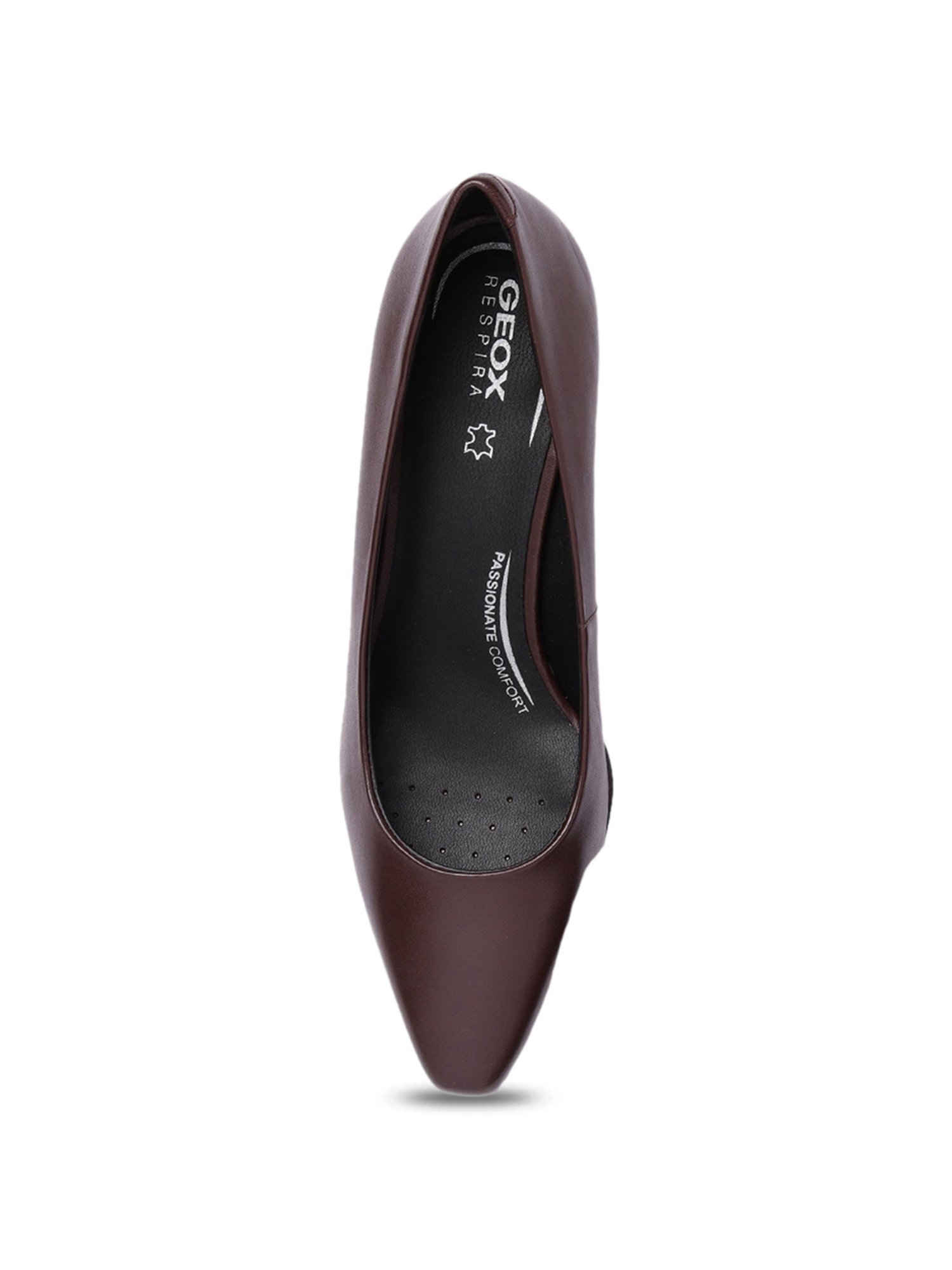 Geox Women's D Giselda Wine Leather Casual Pumps