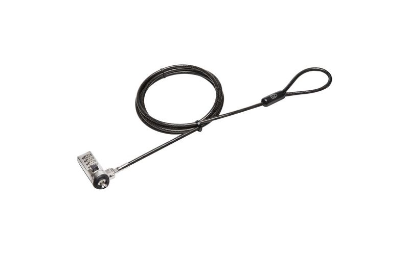 Kensington N17 Combination Laptop Lock for Dell devices - Resettable - 4-digit - Carbon Steel, Plastic - 6 ft - For Notebook, Tablet