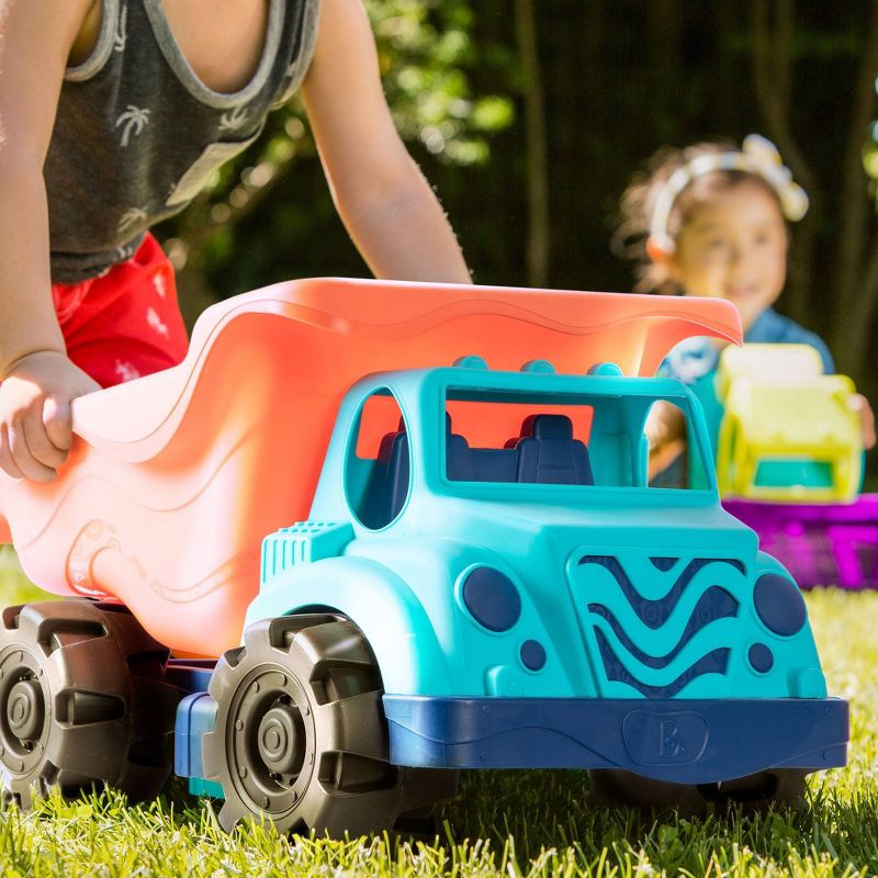 B. toys Large Toy Dump Truck - Colossal Cruiser Red/Blue