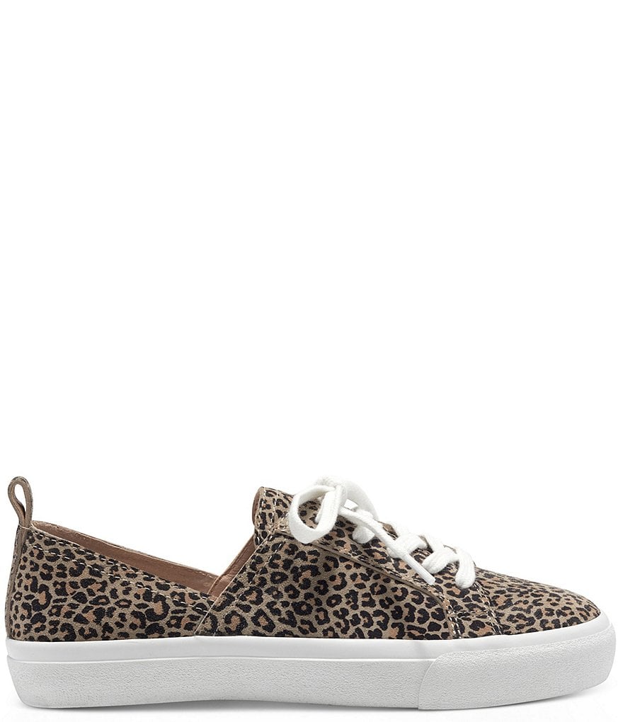 Lucky Brand Dansbey Leopard Printed Suede Sneakers