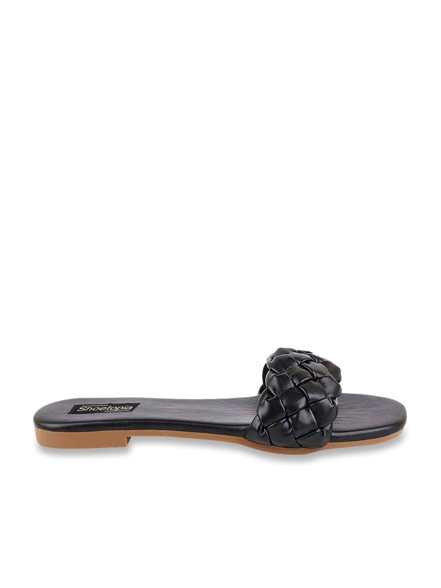 Shoetopia Women's Black Casual Sandals