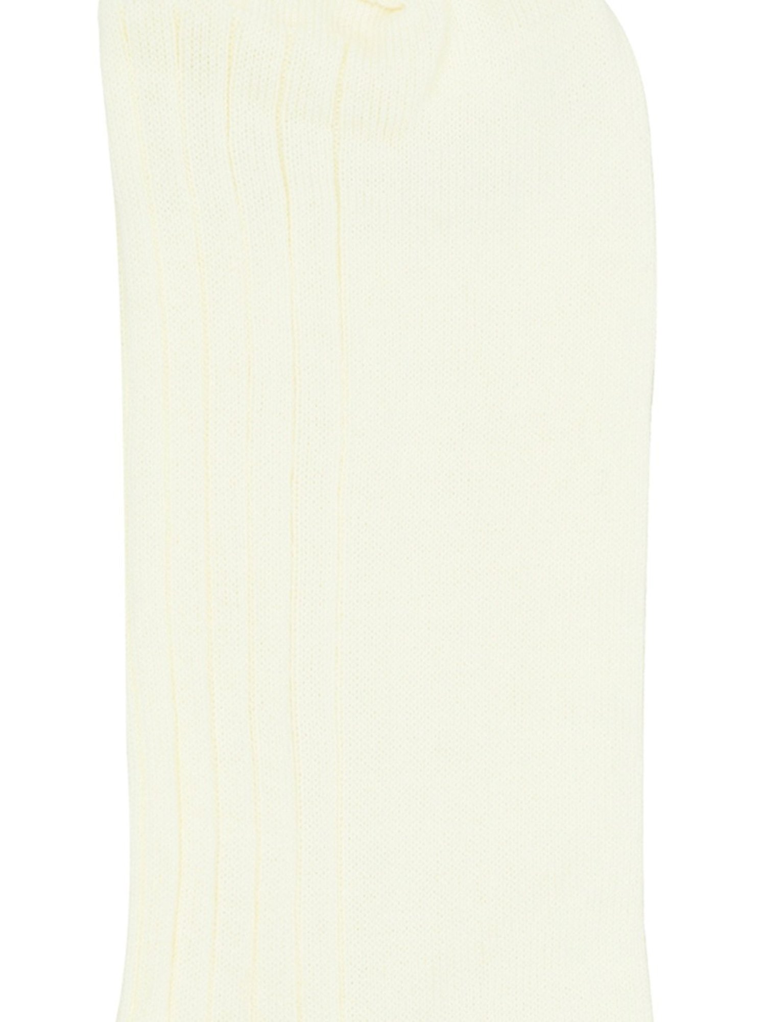 BALENZIA Classic Cream Crew Length Rib Socks