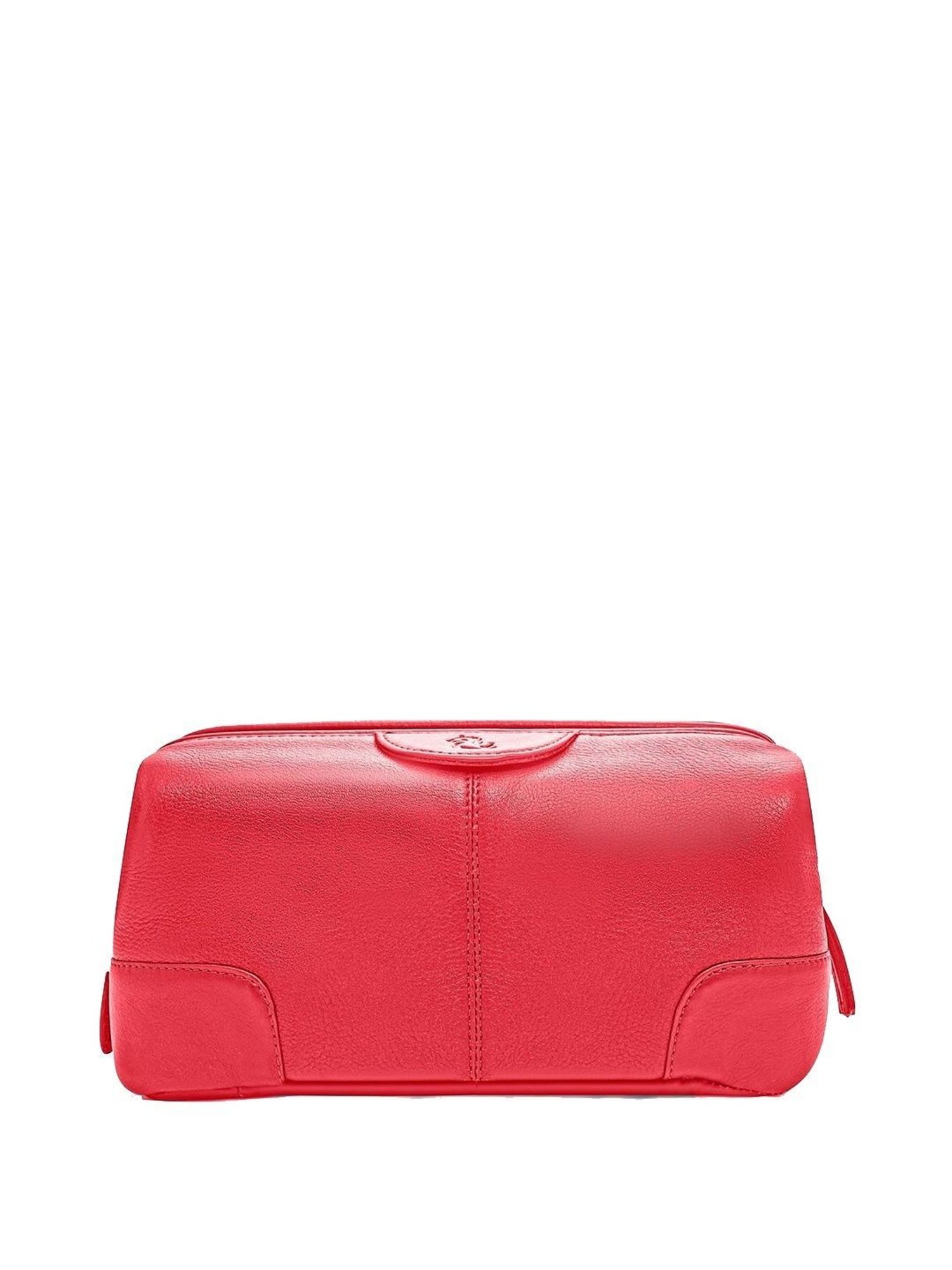 Kara Red Unisex Leather Pouch