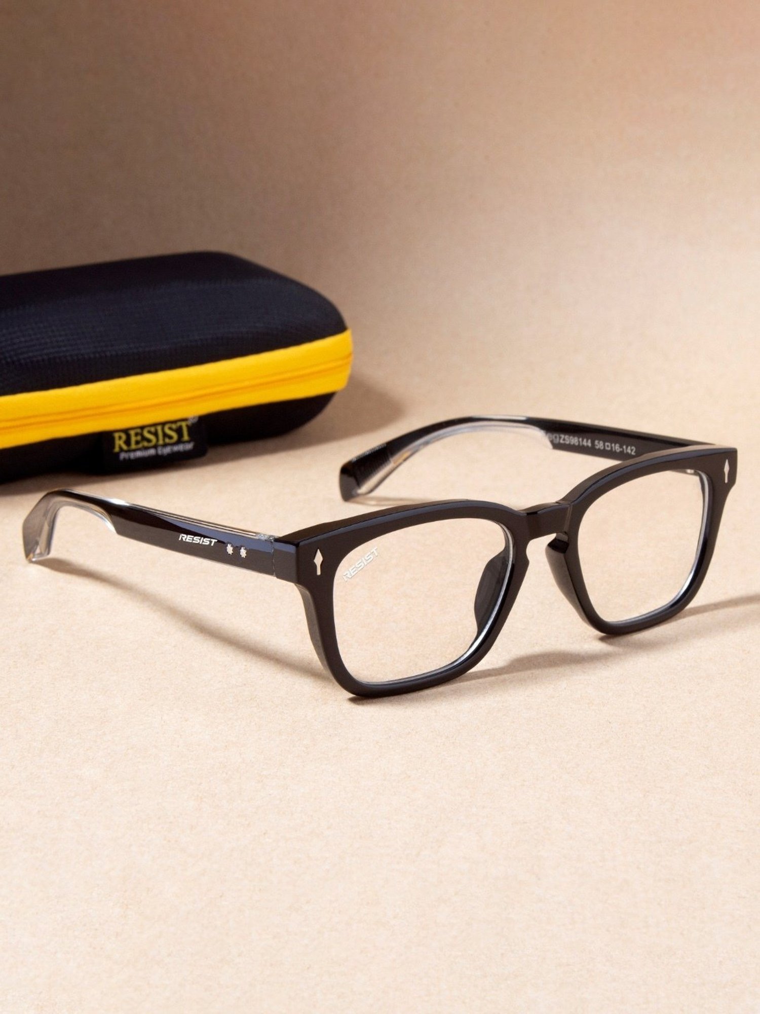 Resist Eyewear Clear Wayfarer UV Protected Unisex Sunglasses