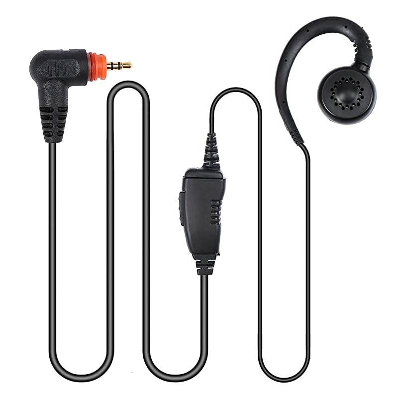 Walkie Talkie Earpiece 1 Pin G Shape Earpiece Headset with Mic PTT for Motorola SL300 SL7550 7580 7590 SL4000 SL1M 2 Way Radio 5 Pack