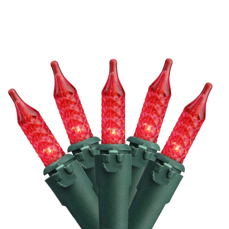 Brite Star 100ct M5 Mini LED String Lights Red - 32.4' Green Wire