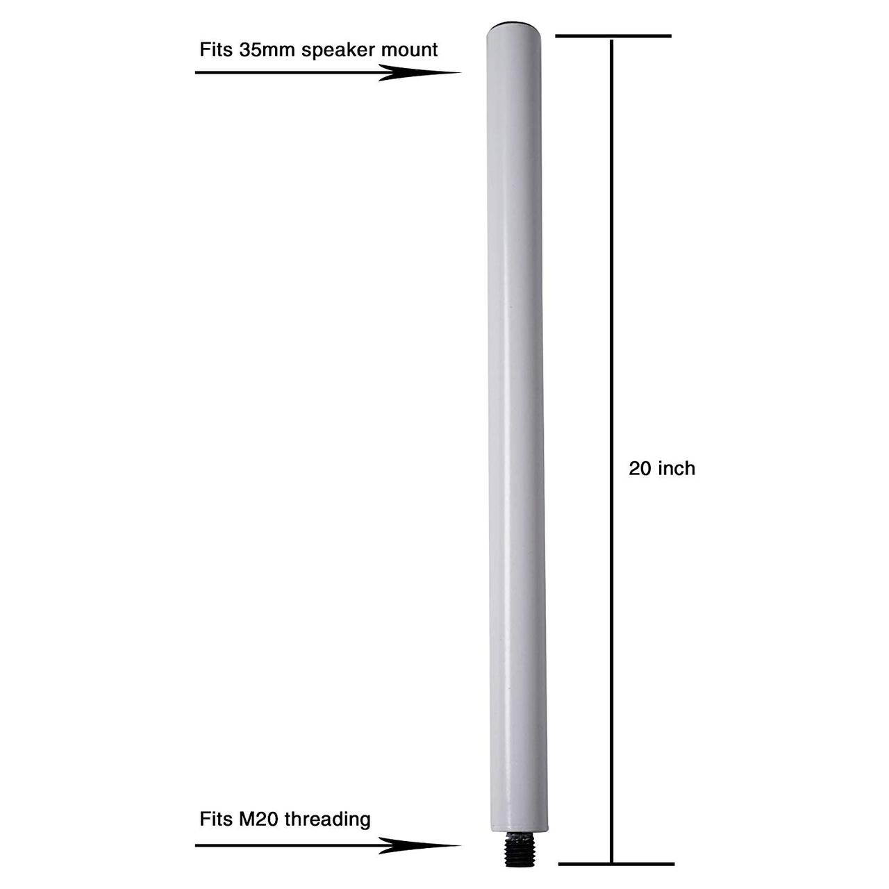 Sound Town CARME Series Powered PA Speaker and Subwoofer Combo Set with One 12&rdquo; PA Speaker, One 15&rdquo; Subwoofer, One Subwoofer Pole, White