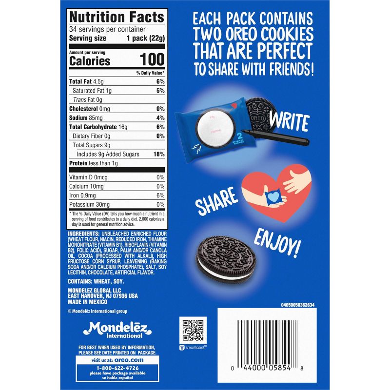 Oreo Valentines Multipack Chocolate Cookies - 34ct
