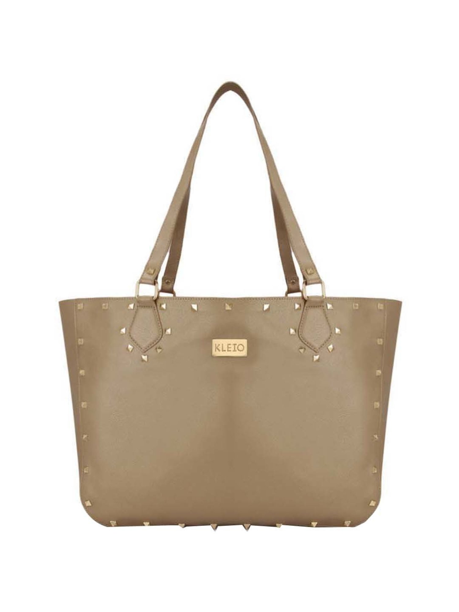 KLEIO Copper Solid Large Tote Handbag