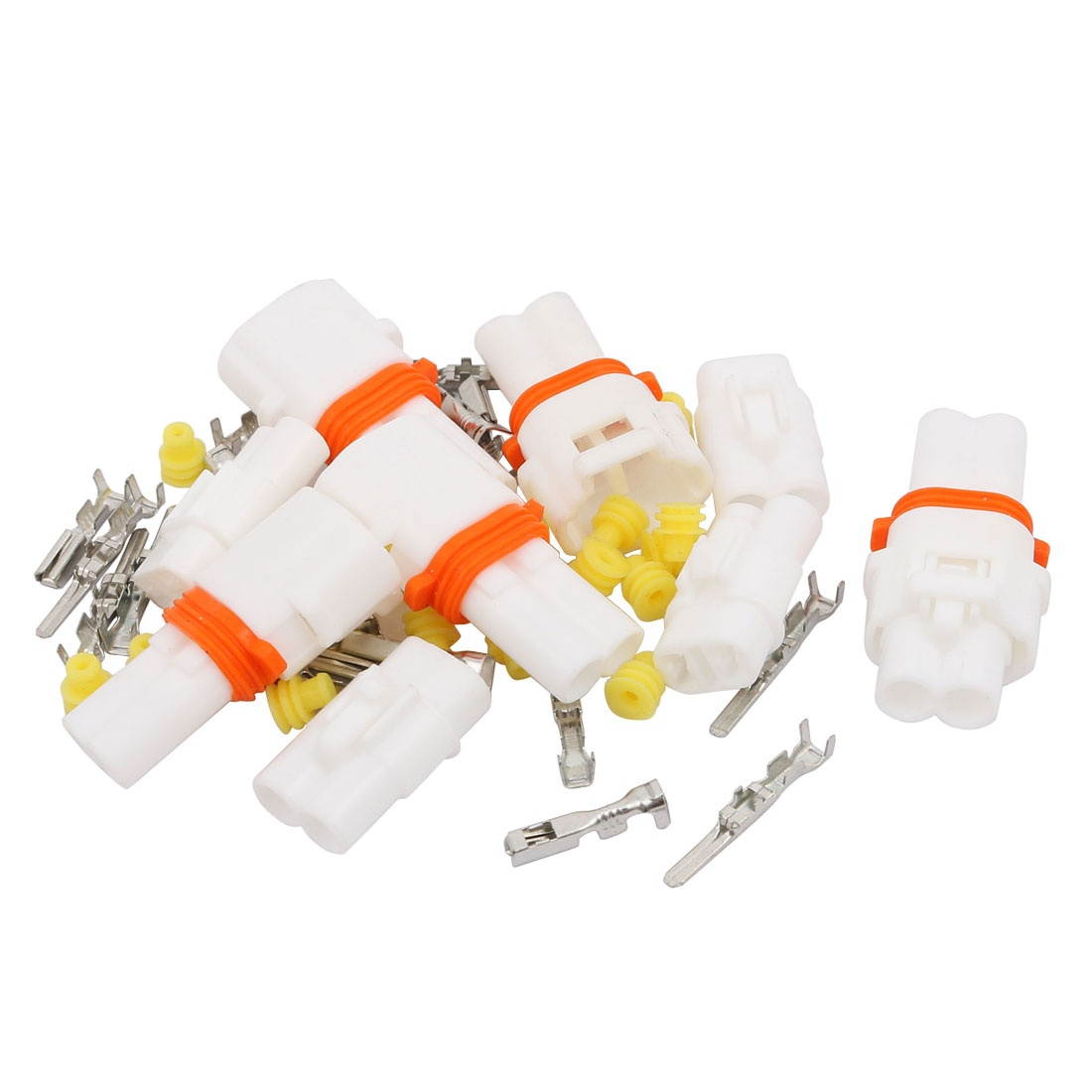 5 Sets Female Male Connectors 2 Pins 2.3mm Terminal Wire for Car Scooter Boat