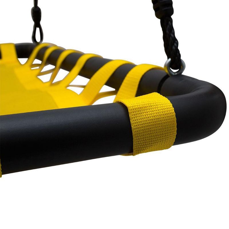 Swinging Monkey Giant 40 Inch Long x 30 Inch Wide 400 Pound Weight Capacity Square Mat Platform Outdoor Play Swing, Yellow
