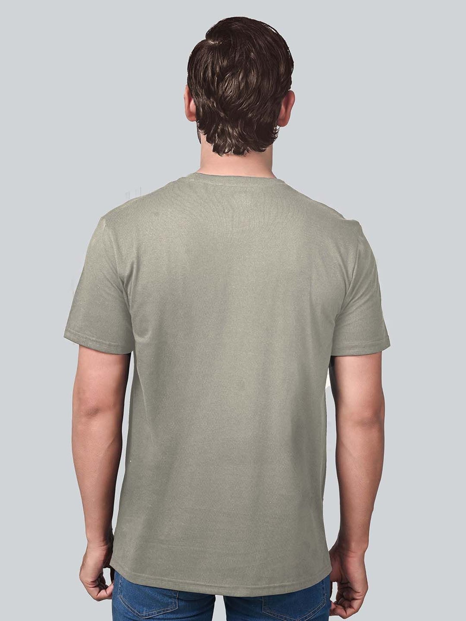 Lux Nitro Grey & Brown Regular Fit T-Shirt