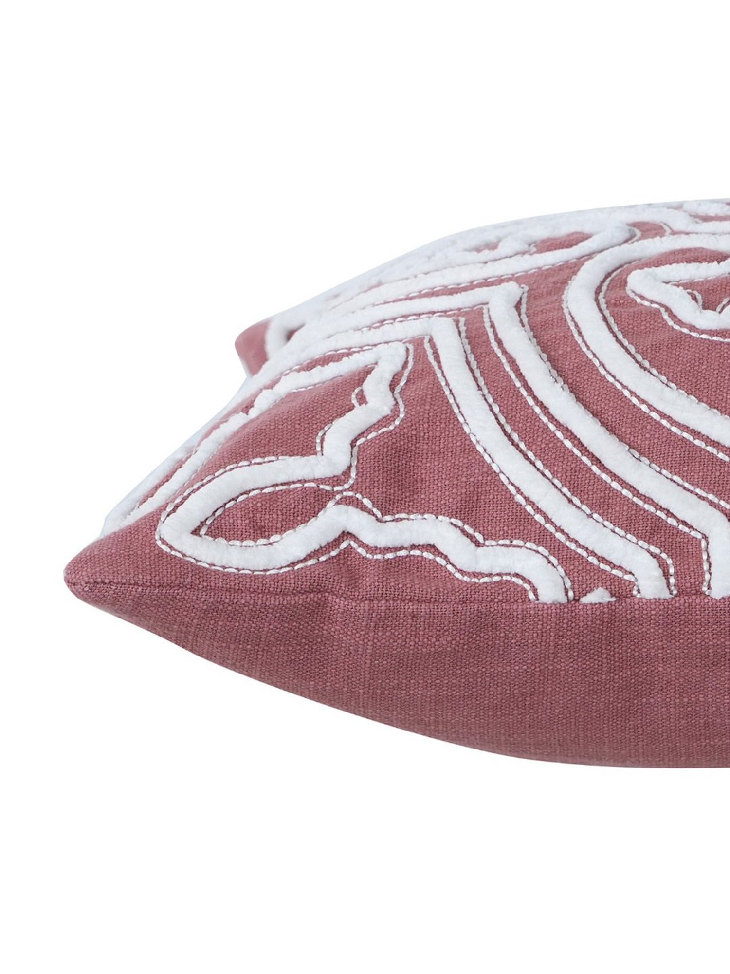 Maspar Tranquil Essence Alligator Reflect Embroidery Peach Cotton 50 L x 50 W cm Cushion Cover