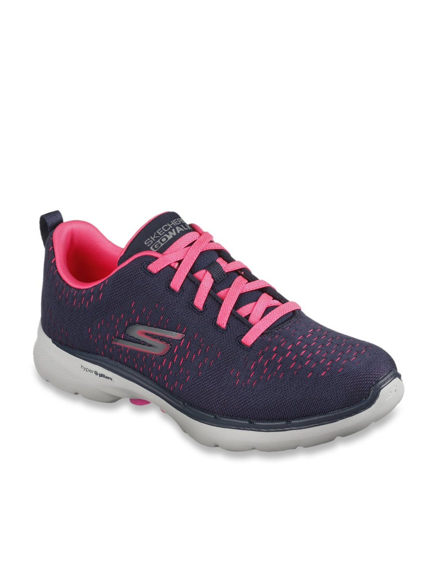Skechers Women's GO WALK 6 - ADORA Navy Hot Pink Walking Shoes