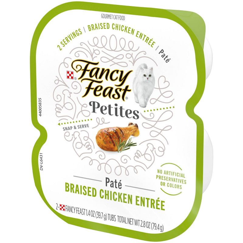 Fancy Feast Petites Braised Chicken Pate Wet Cat Food - 2.8oz