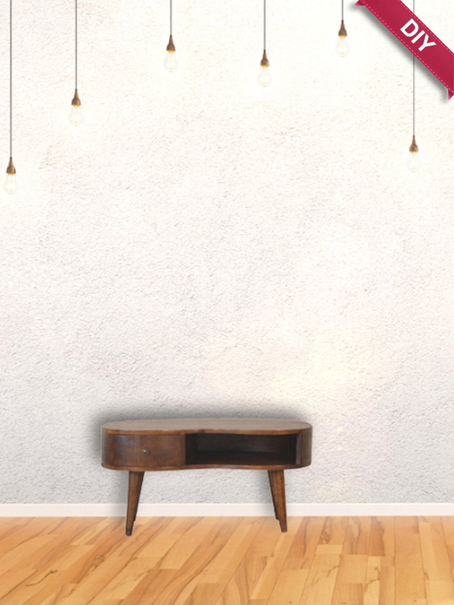 Artisan Furniture Chestnut Wave Brown Wood Coffee Table