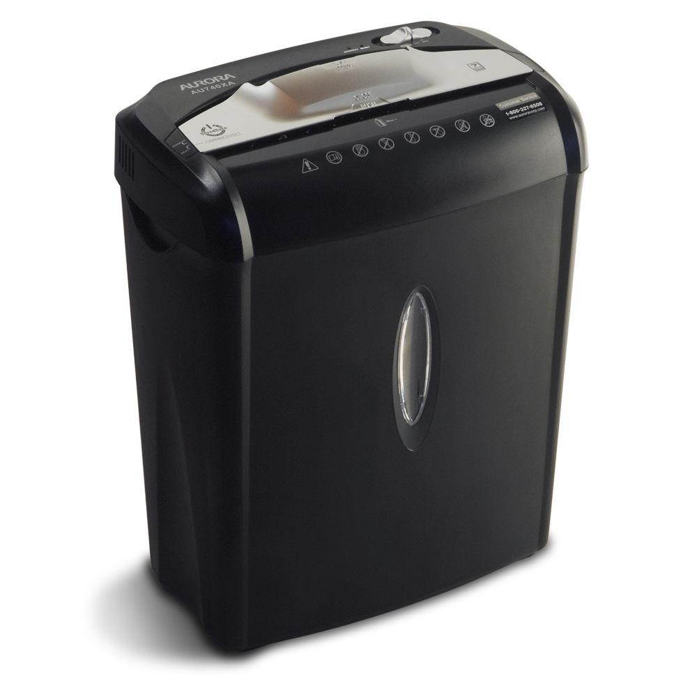 Aurora AU740XA 7-Sheet ShredSafe CrossCut Paper / Credit Card Shredder w/ Basket