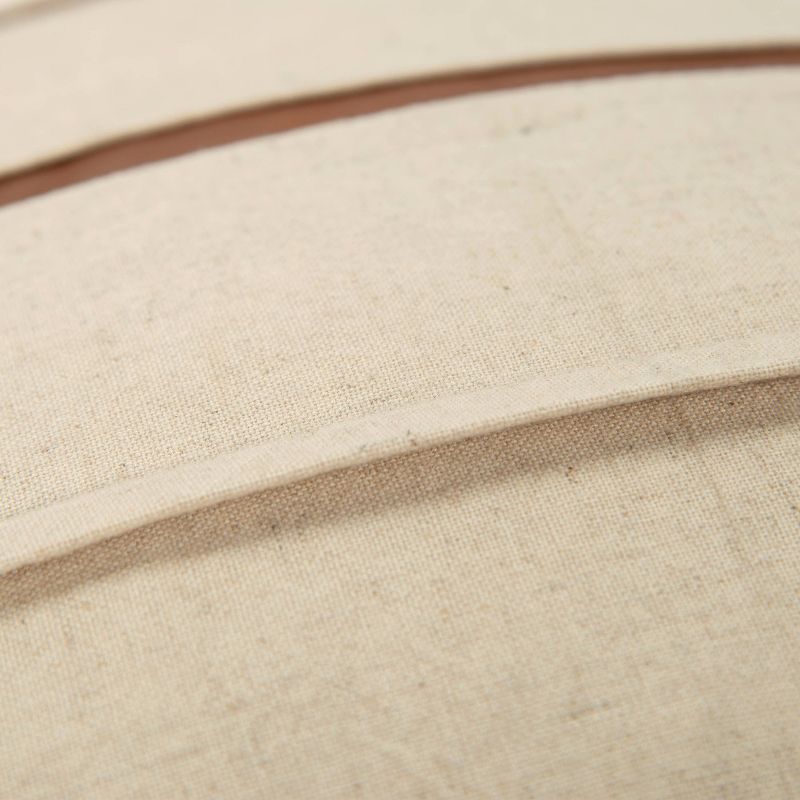 20"x20" Oversize Striped Polyester Filled Square Throw Pillow Cream - Donny Osmond Home