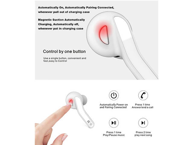 AutofeelSunriseoffice TWS Bluetooth Earphone Headset True Hifi Wireless Stereo Headphone With Mic 3D Bass Stereo Neckband Sport Earbuds For Phone iPhone Samsung Xiaomi