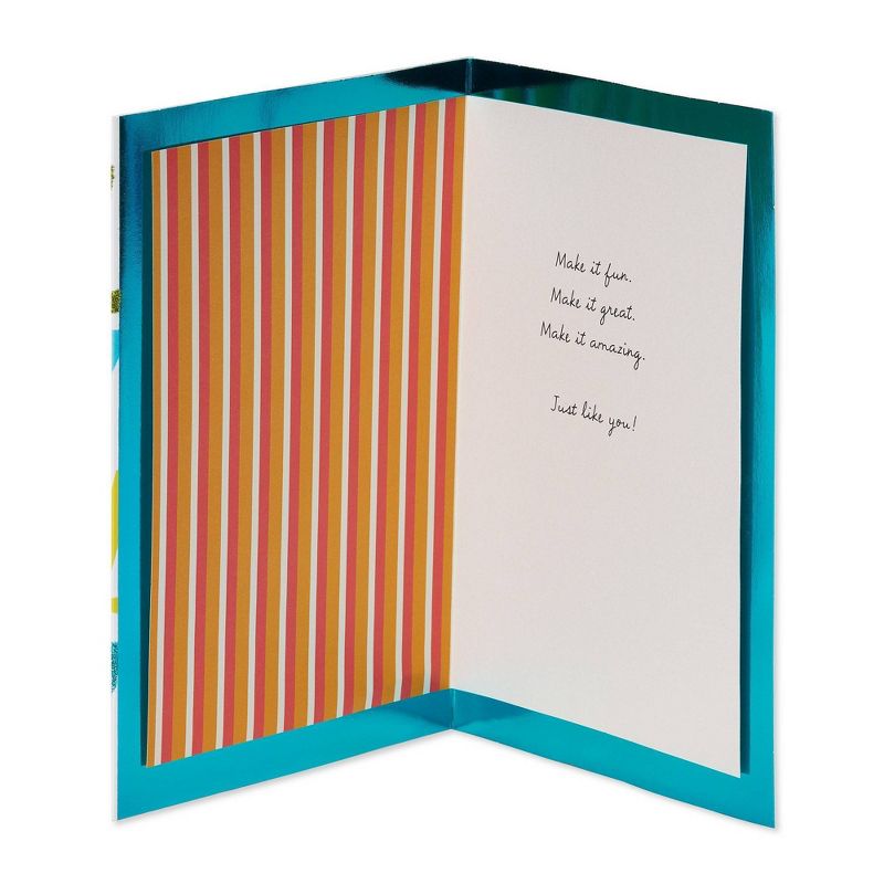 Colorful Happy Valentine's Day Card with Glitter