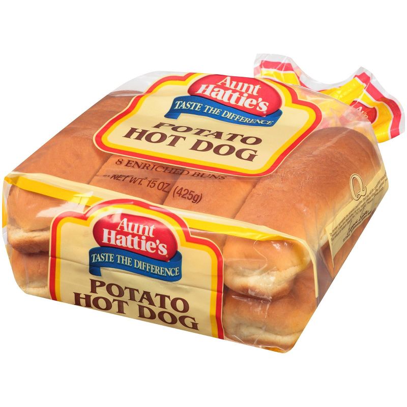 Aunt Hattie's Potato Hot Dog Buns - 15oz/8ct