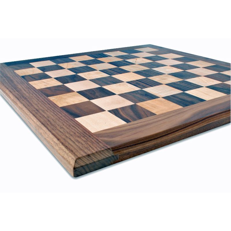 WE Games Heirloom Chess Set - Solid Walnut & Maple Chess Board (Made in USA) - 21 inches