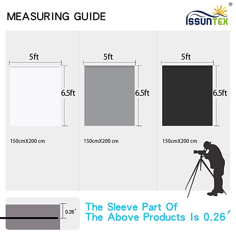 5X65 ft White Background BackdropPhoto StudioCollapsible High Density Screen for Video Photography and Television