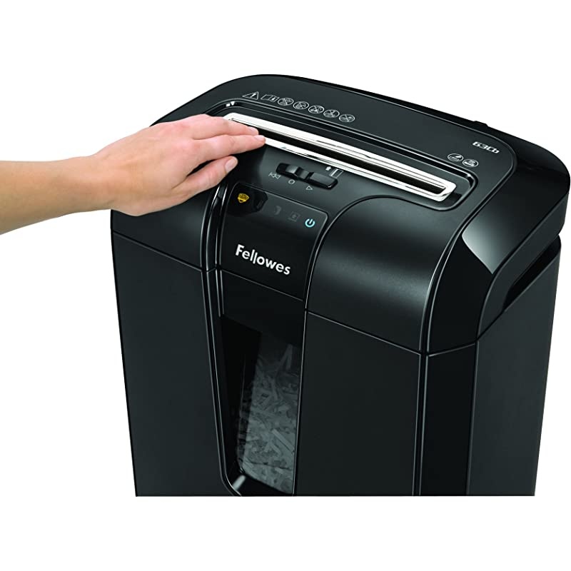 Powershred 63Cb 10Sheet CrossCut Paper and Credit Card Shredder with Jam Blocker Technology 4600001Black