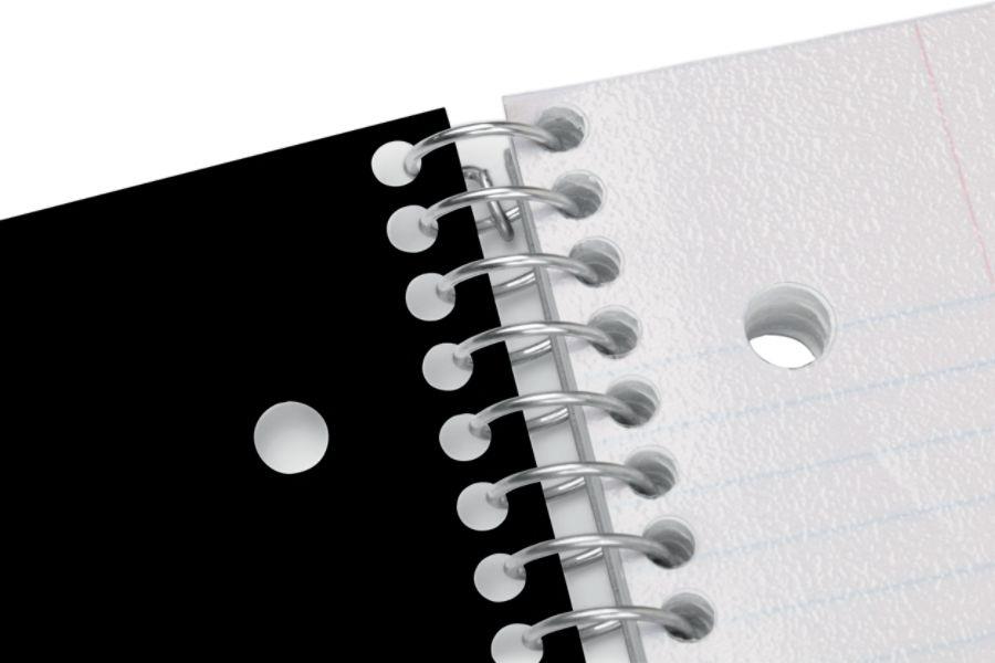 Office Depot&reg; Brand Stellar Poly Notebook, 8" x 11", 1 Subject, College Ruled, 200 Pages (100 Sheets), Black