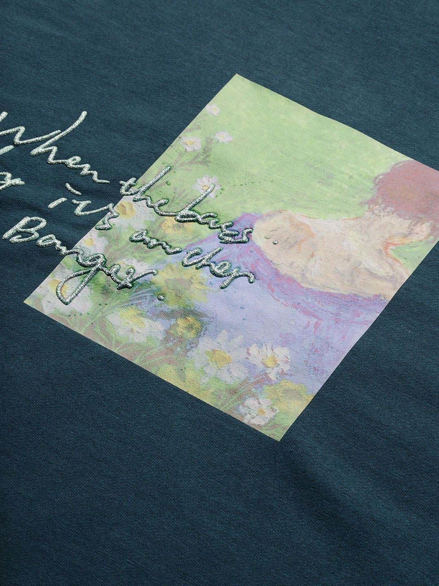 SHOWOFF Blue Cotton Printed T-Shirt