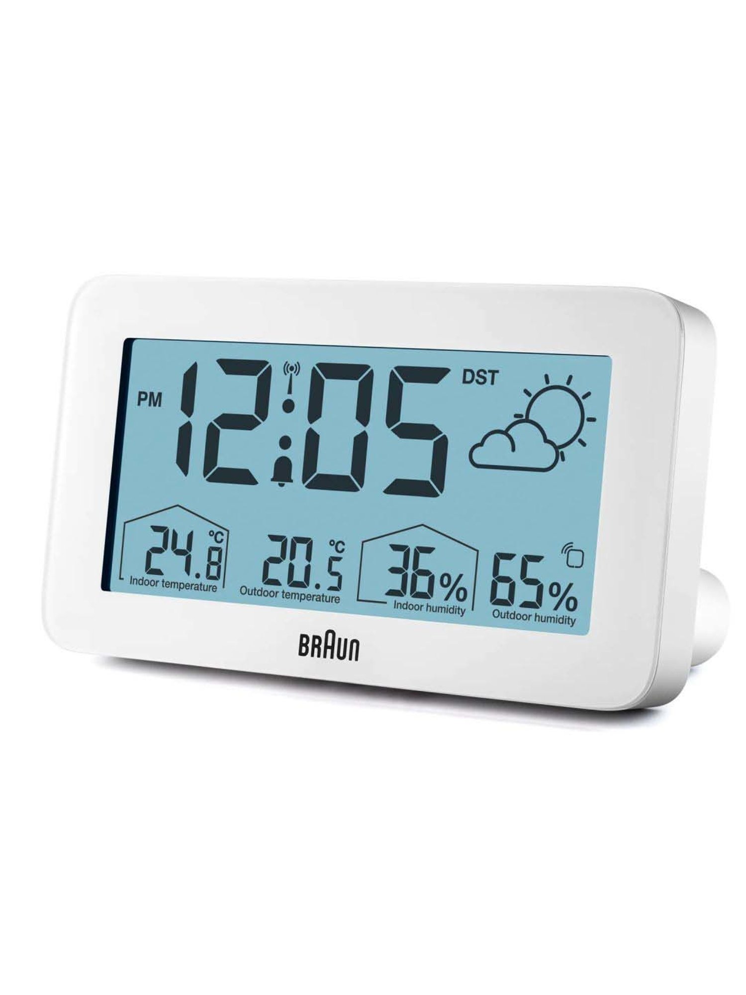 Braun White Classic Analog Alarm Clock