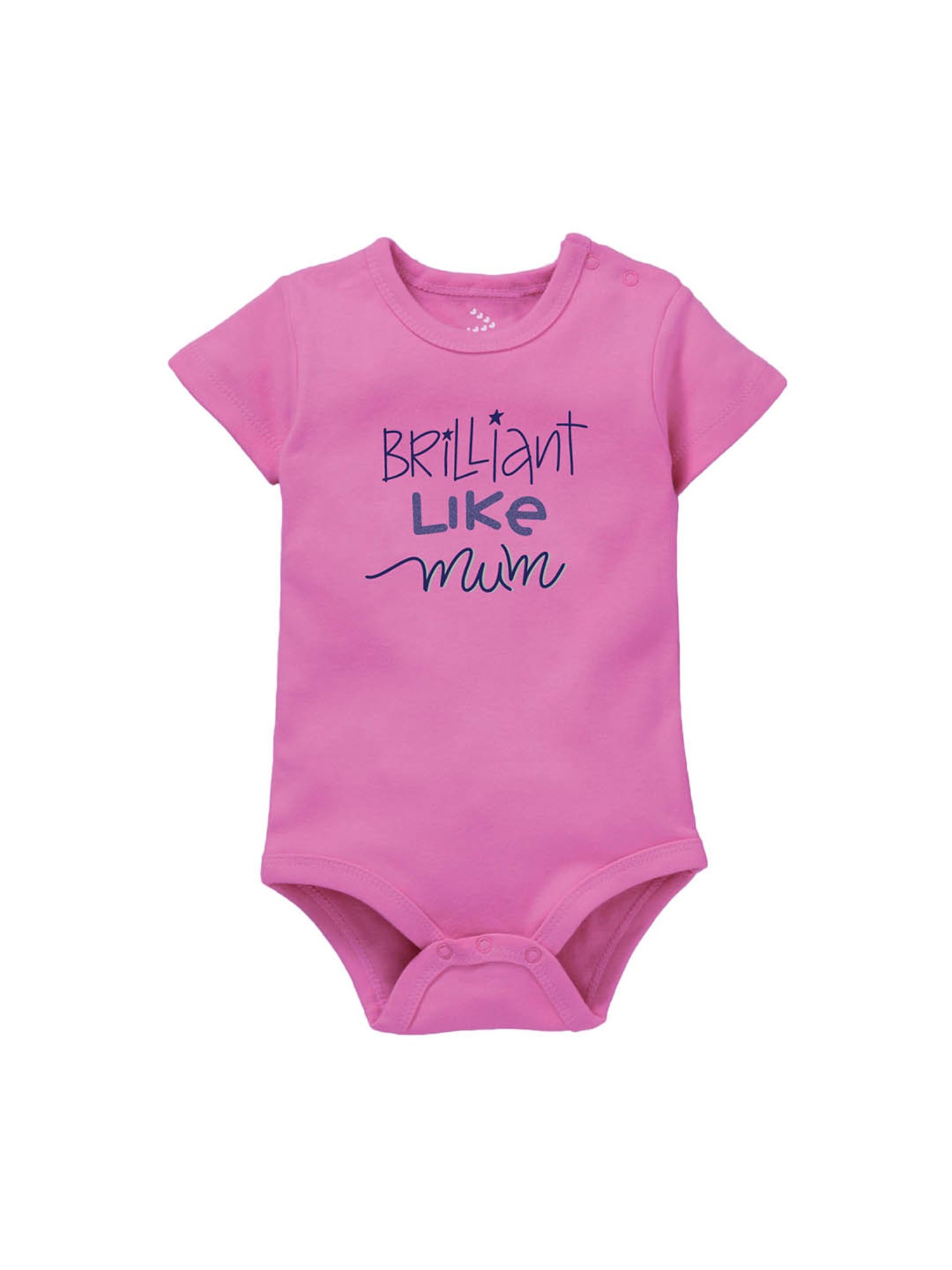 Zeezeezoo Kids Pink Brilliant like Mum Printed Onesie