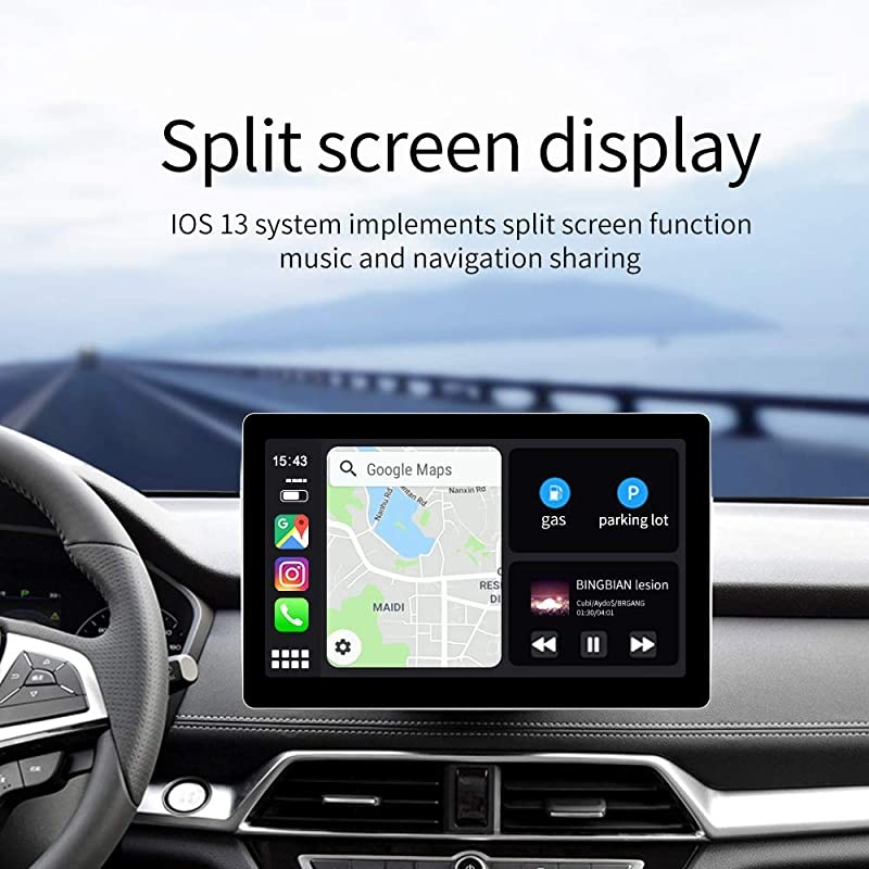 CarPlay Wireless to Android Head Unit, and Wired Android Auto, USB Dongle Compatible with all Android 4.4 or above Car Radio USB connection, Support Online Upgrade of APP & Box Version