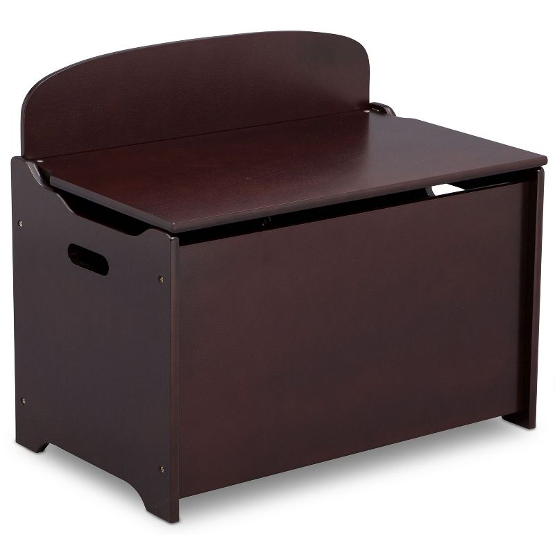 Delta Children Wooden Toy Box Chest Kids Bedroom Nursery Storage Bench, Brown