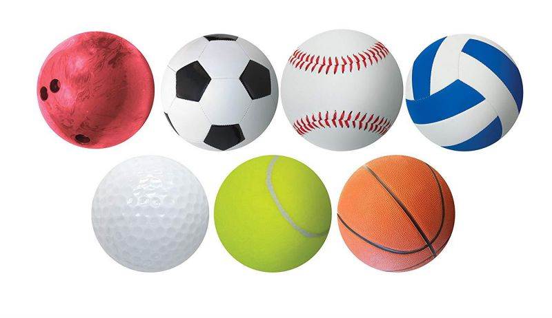 Hygloss Products Sports Balls Classroom Accents &ndash; Creative Teaching Resources &ndash; 6 Inches, 30 Pack