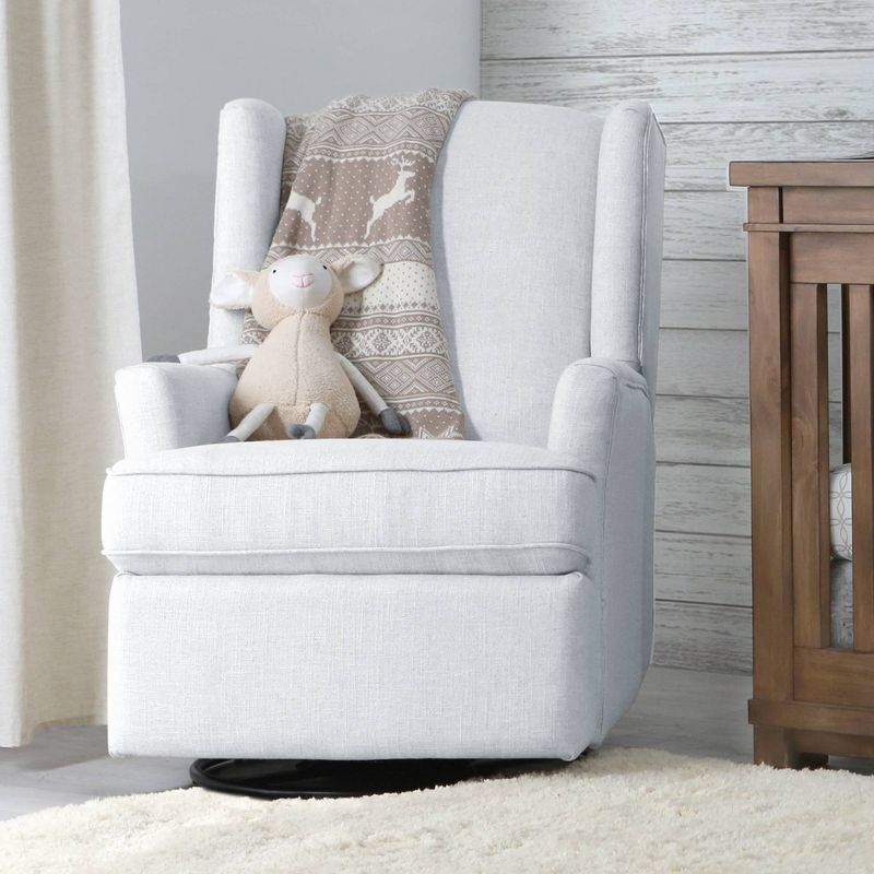 Karla Dubois Hemingway Swivel Accent Chair - White