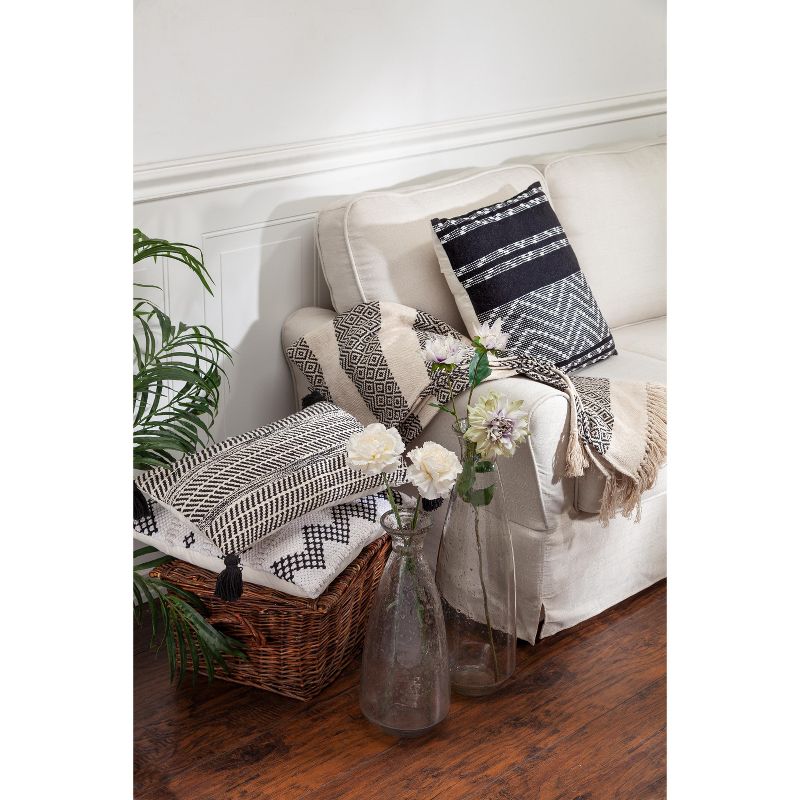 Lone Elm Studios 17" Tall Recycled Glass Vase; Clear and Spotted