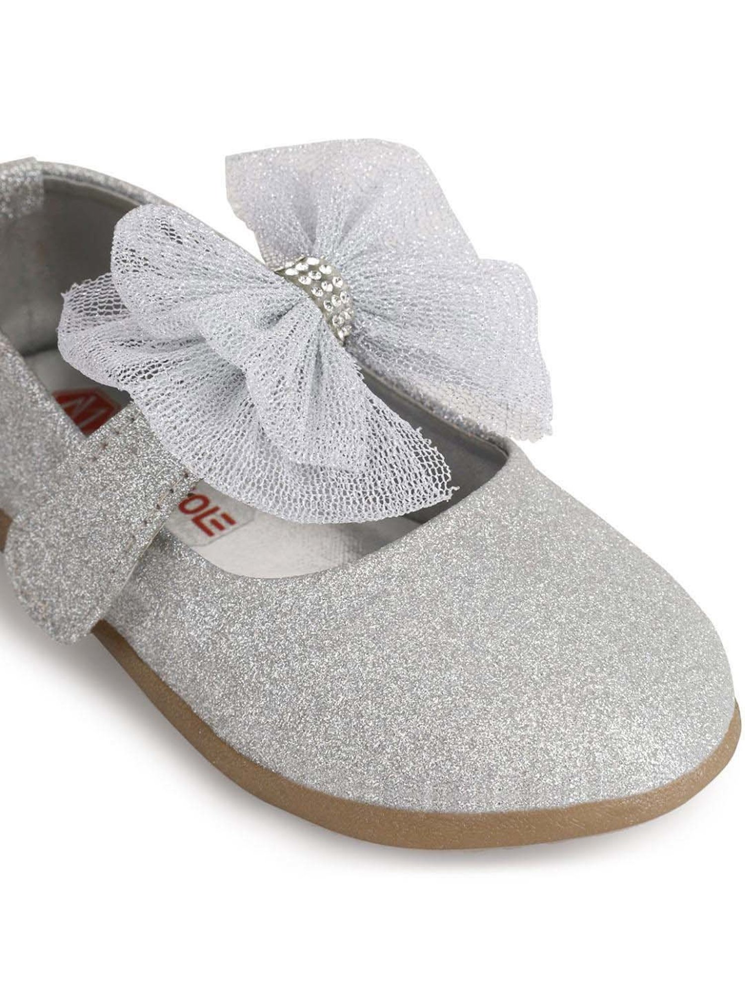 Minesole Kids Silver Mary Jane Shoes