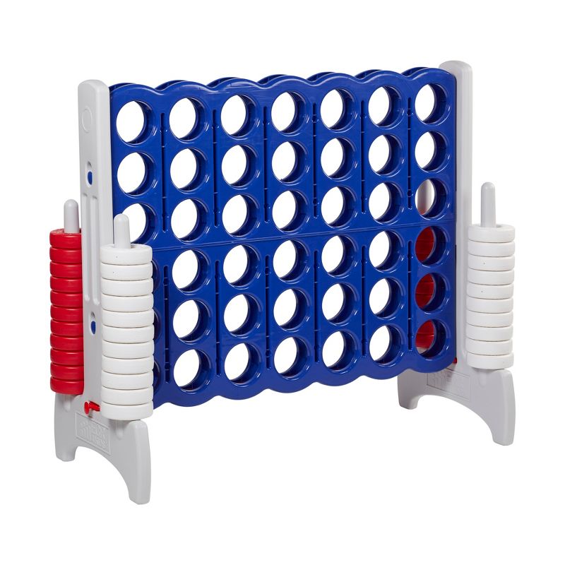 ECR4Kids Jumbo Four-To-Score Giant Game-Indoor/Outdoor 4-In-A-Row Connect - Red, White, and Blue
