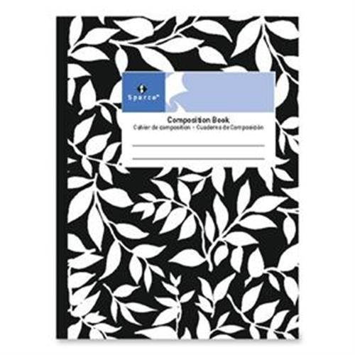 Sparco Compositn Book College Rld. 92 Bright 80 Sh 7-1/2"x10" BK/WE 65277