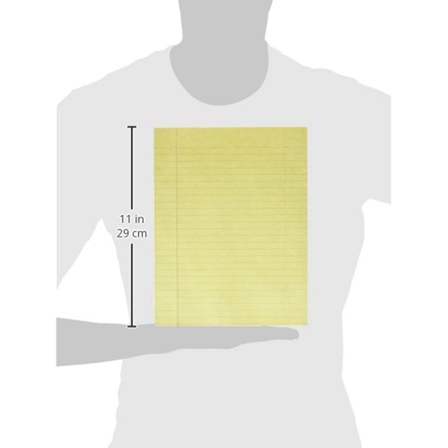 School Smart Composition Paper, Red Margin, 8-1/2 x 11 Inches, Yellow, 500 Sheets - 085423