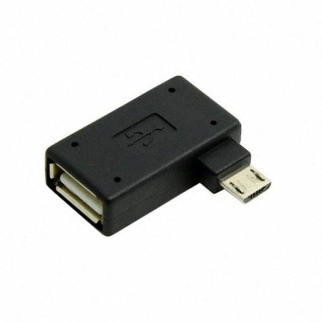 Jimier 90 Degree Right Angled Micro USB 2.0 OTG Host Adapter with USB U2-241-RI