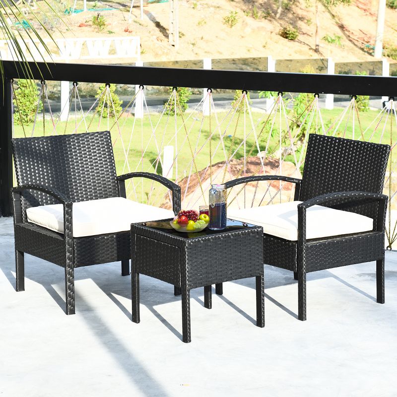 La Sola 3pc Metal Bistro Set - Black/Bronze - Christopher Knight Home