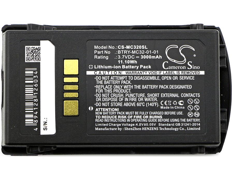 Battery for Motorola 82-000012-01 Zebra BTRY-MC32-52MA-01 MC3200 MC32N0 3000mAh