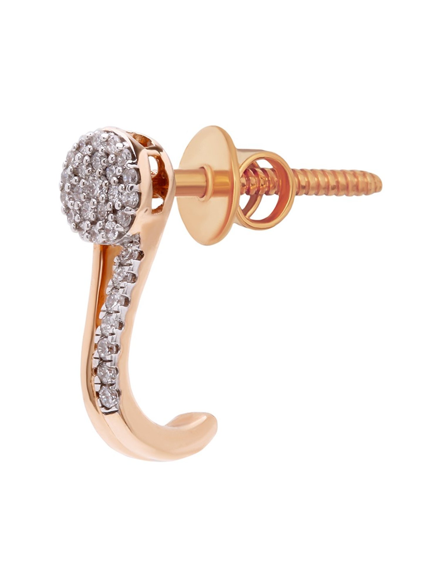 Waman Hari Pethe Jewellers 18k Rose Gold & Diamond Earrings for Women