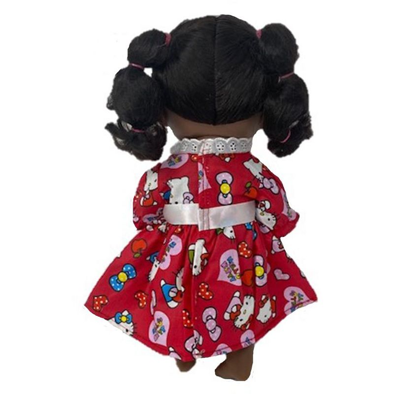 The Queen's Treasures Little House on the Prairie Green Calico Dress, Bonnet & Apron for 18" American Girl Dolls